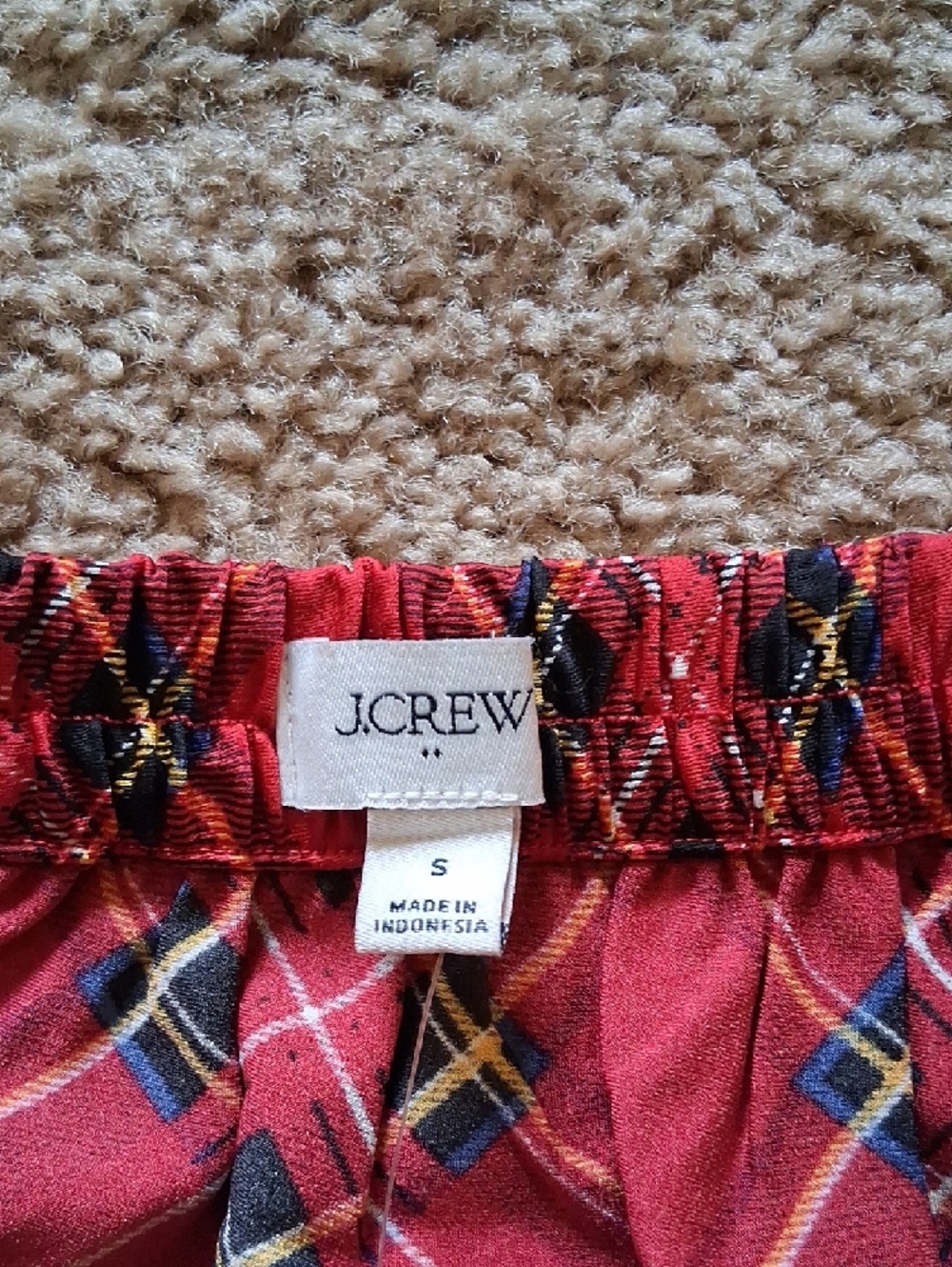 J. Crew Red Plaid A-Line Mini Skirt - Picture 3 of 8
